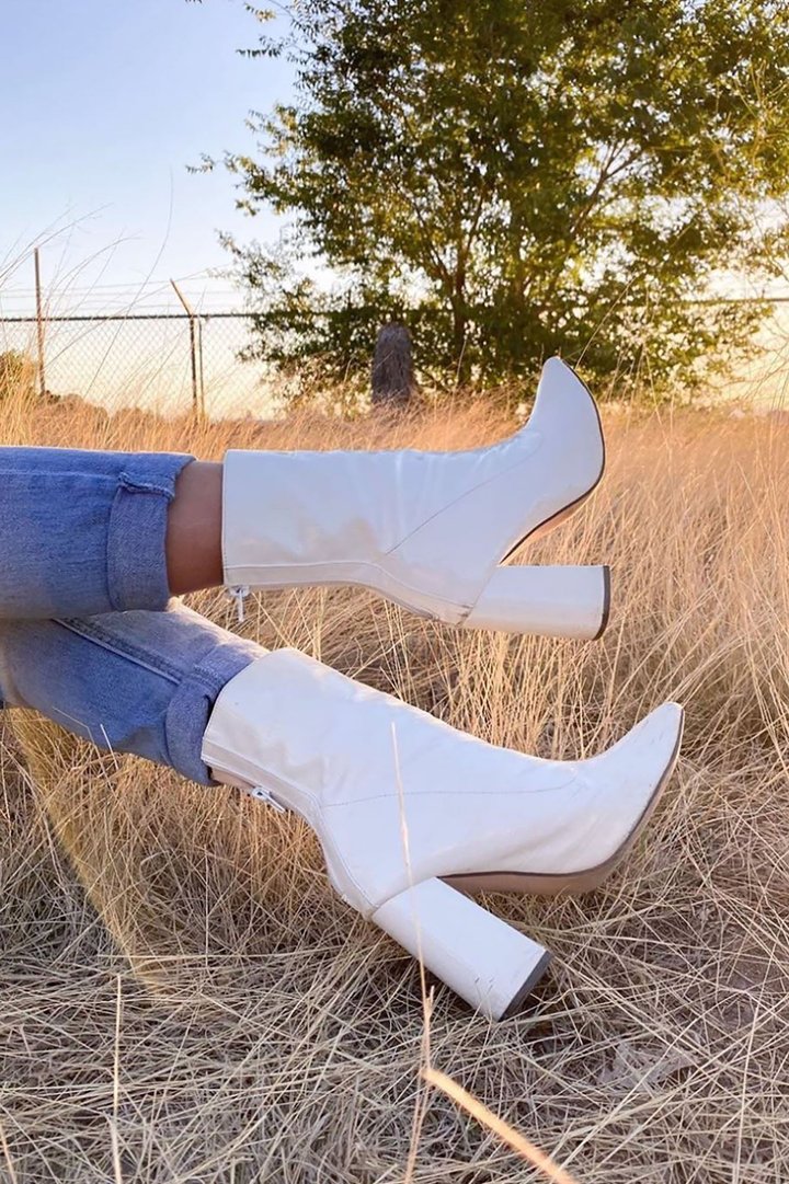 In Disguise Bootie - White Croc