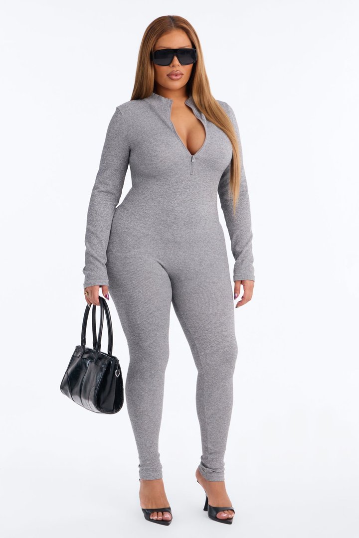Chloe Seamless Jumpsuit - Charcoal