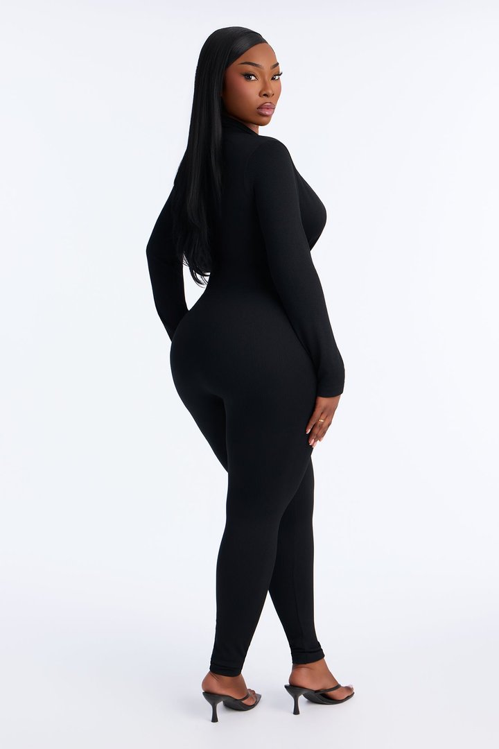 Back To It Seamless Jumpsuit - Black