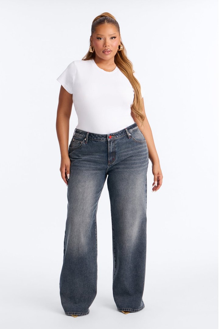Ribbed Baby Tee Crew Neck - White