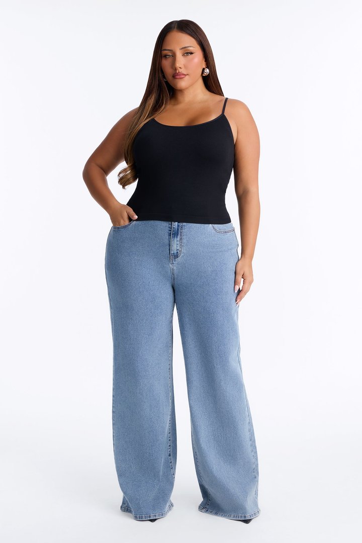 Effortless Energy Built In Bra Seamless Cami - Black