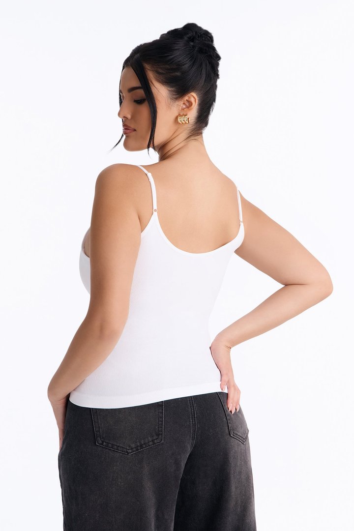 Effortless Energy Built In Bra Seamless Cami - Bright White