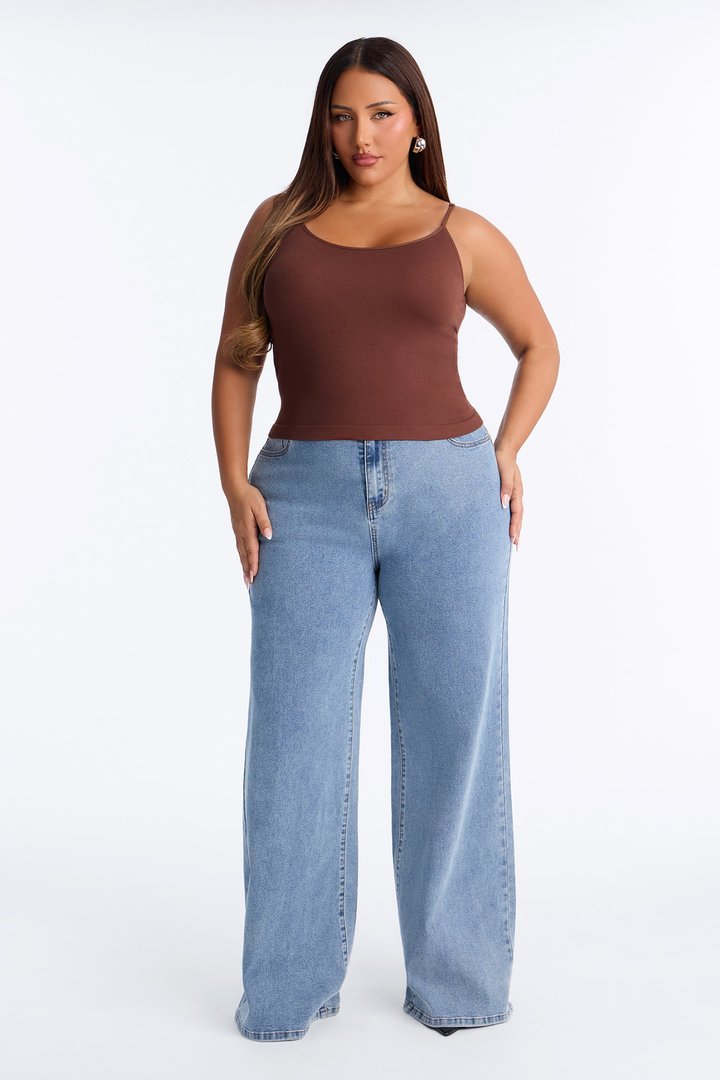 Effortless Energy Built In Bra Seamless Cami - Brown