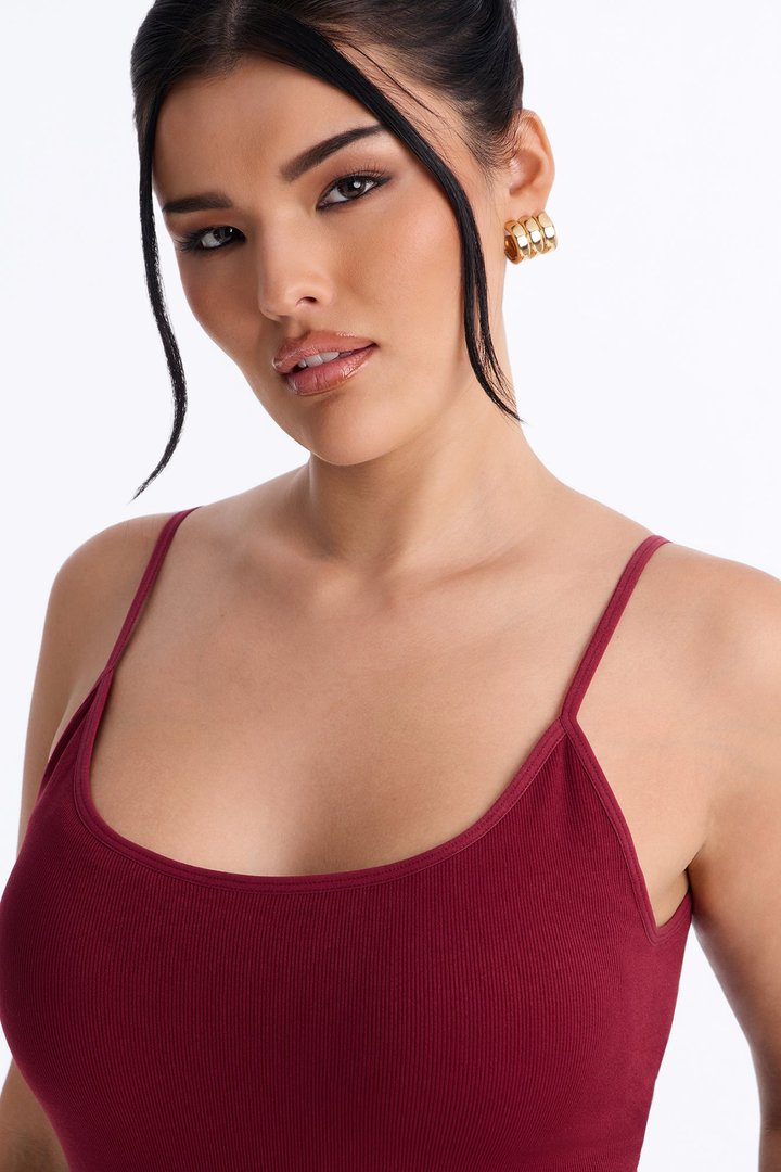 Effortless Energy Built In Bra Seamless Cami - Wine