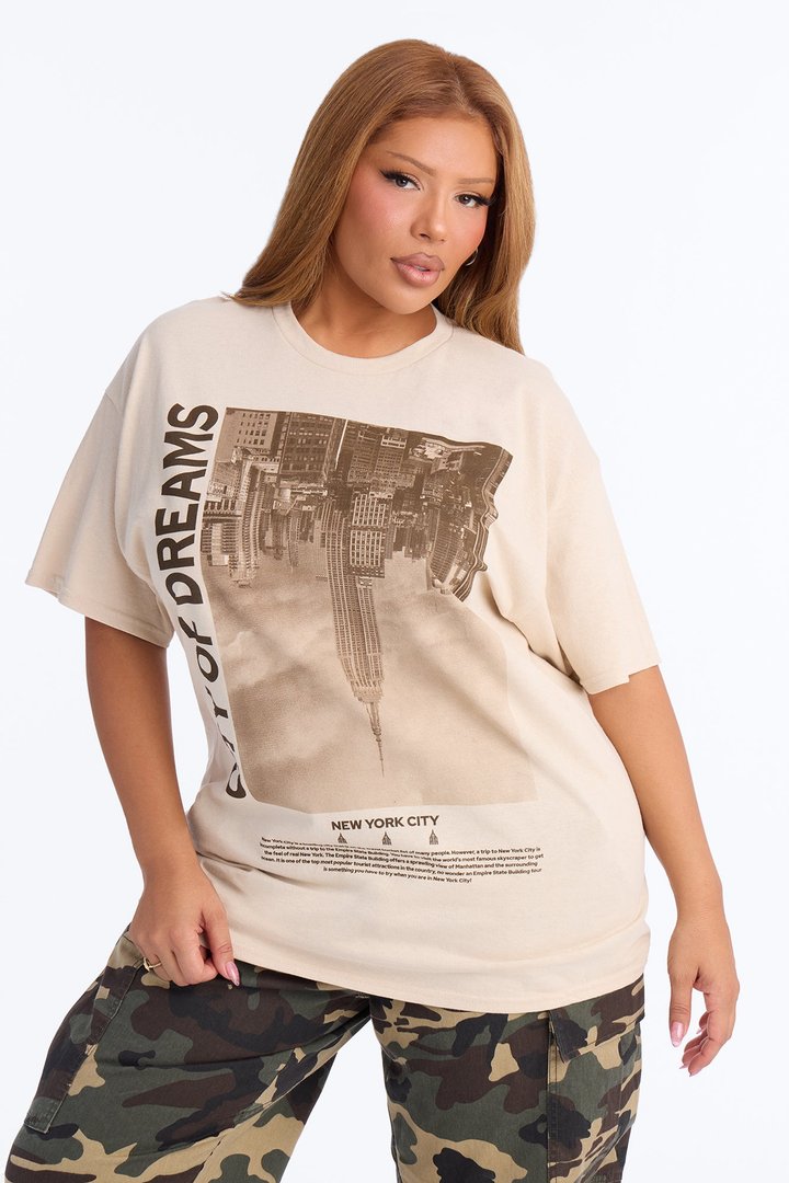 City Of Dreams NY Graphic Tshirt - Taupe