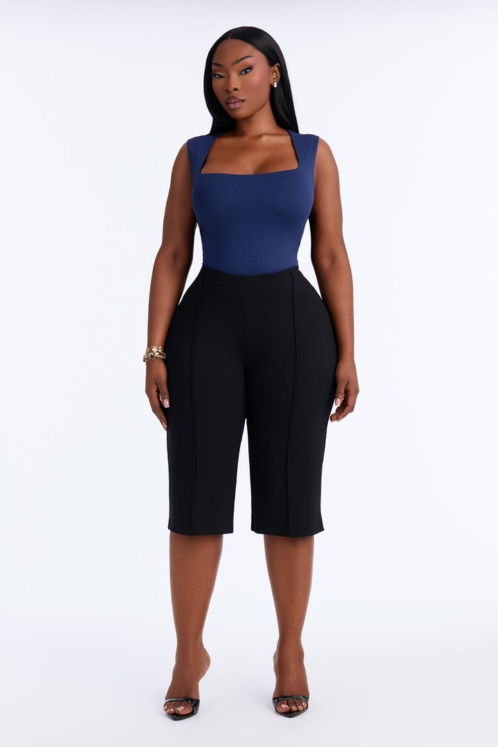 Serena Square Neck Bodysuit - Navy