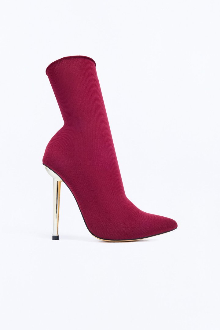 She's Going Places Ankle Bootie - Burgundy