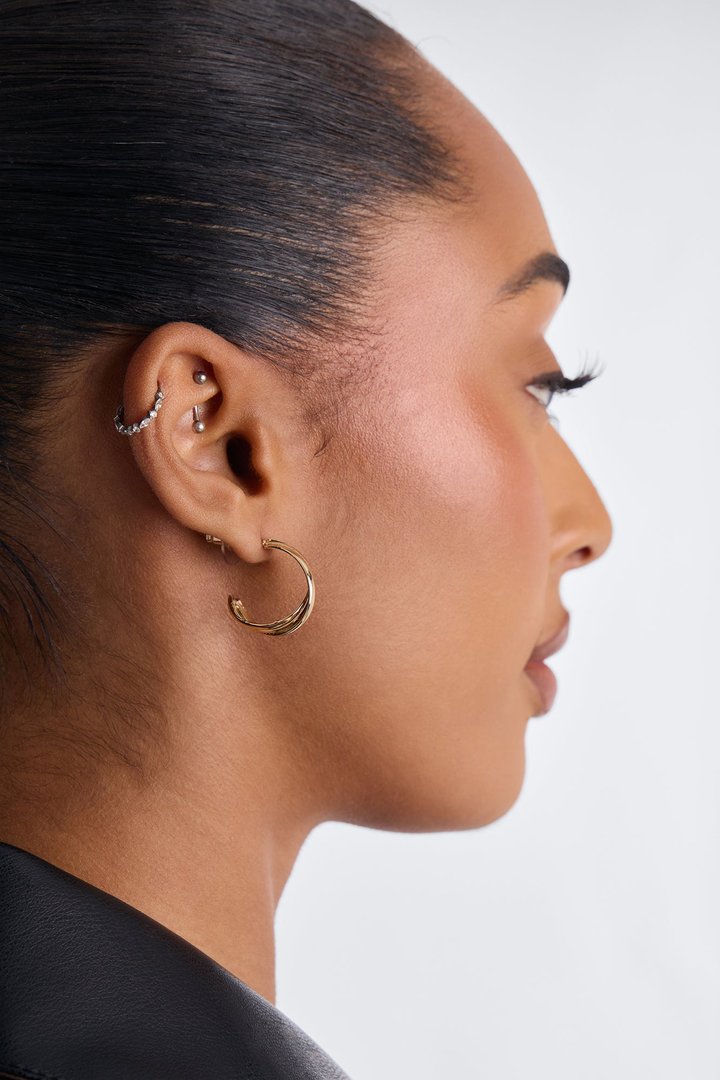 Gentle Shine 5 Pair Earring Set - Gold