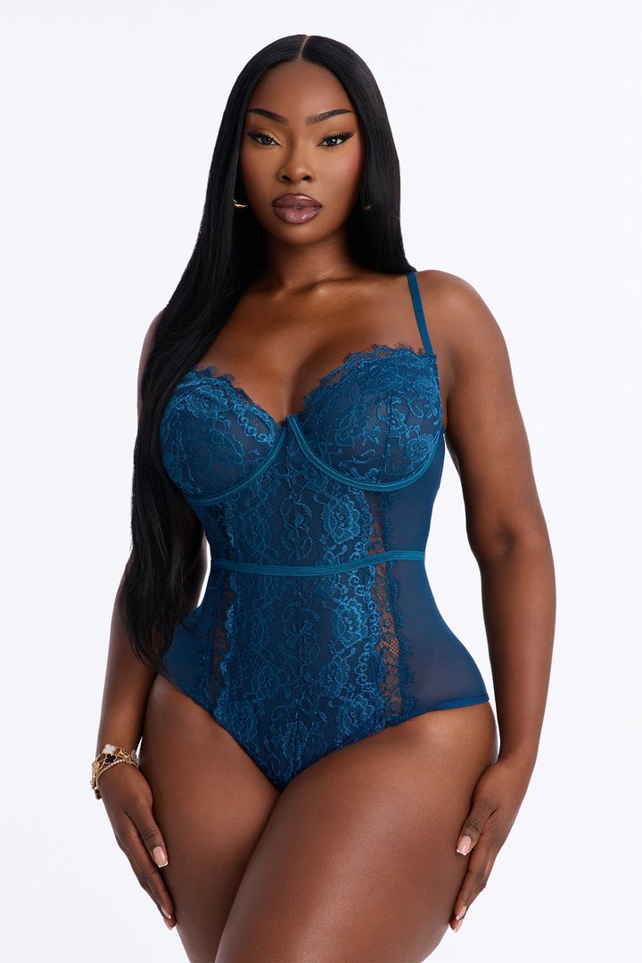 Somebody To Love II Lace Teddy - SkyBlue