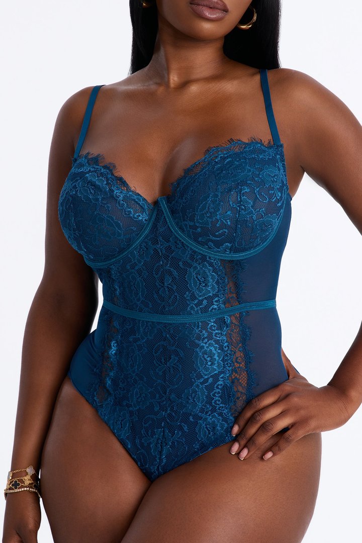 Somebody To Love II Lace Teddy - SkyBlue