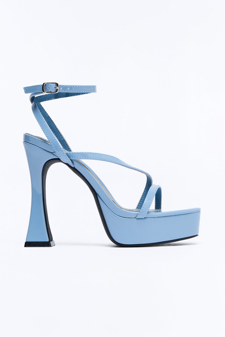 Andrea Platform Block Heels - Light Blue