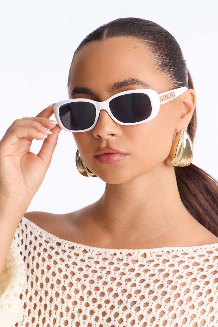 Not Worth The Drama Sunglasses - White