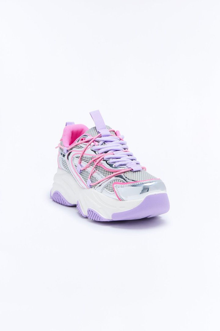 Mini Steve Madden So Excited Sneakers - Pink/combo