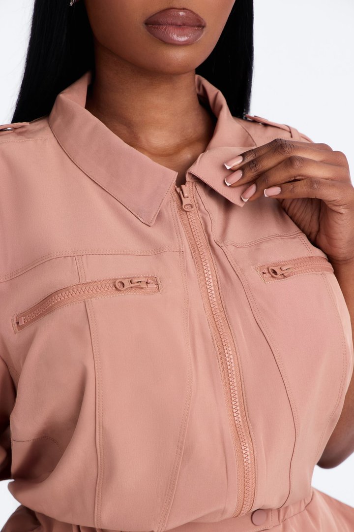 On Call Stretch Uniform Scrub Jumpsuit - Mocha