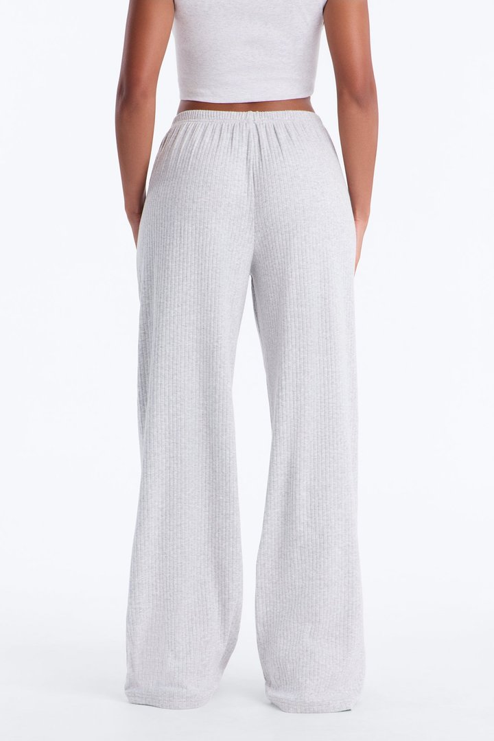 Everyday Chill Ribbed Lounge Pant - Heather Grey