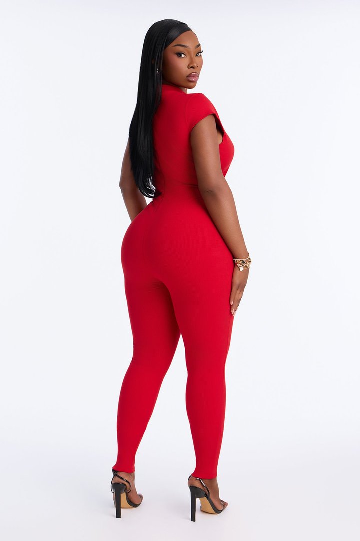 Gigi Snatched Jumpsuit - Red