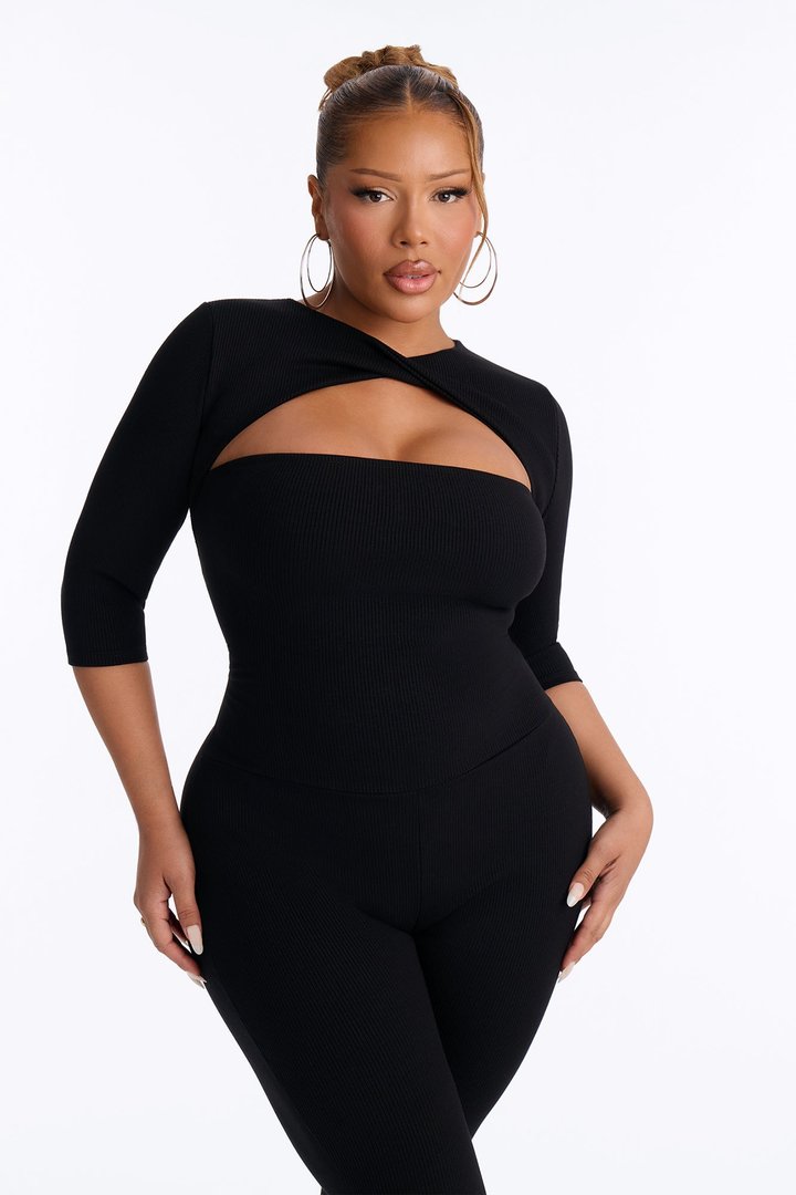 Alessia Snatched Jumpsuit - Black