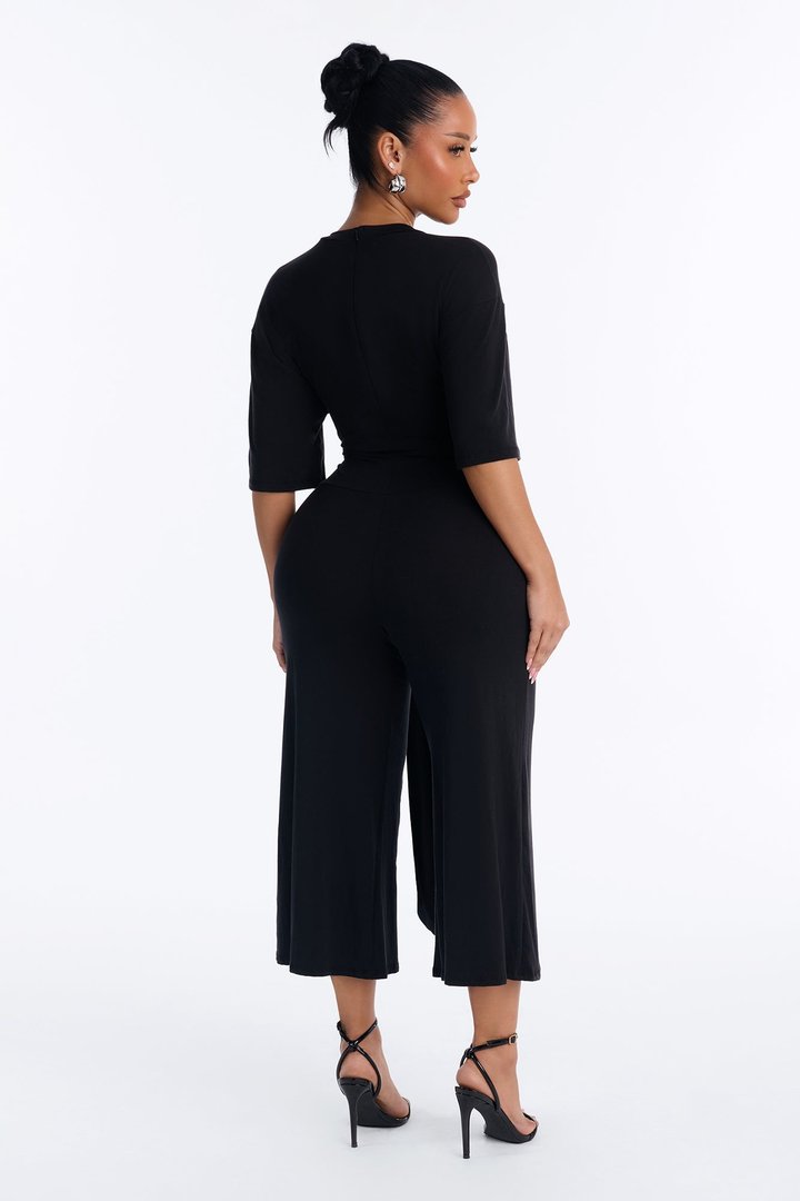 Larissa Gaucho Jumpsuit - Black