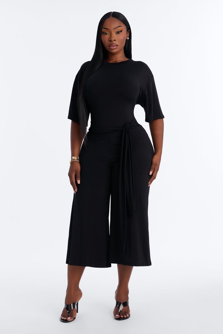 Larissa Gaucho Jumpsuit - Black