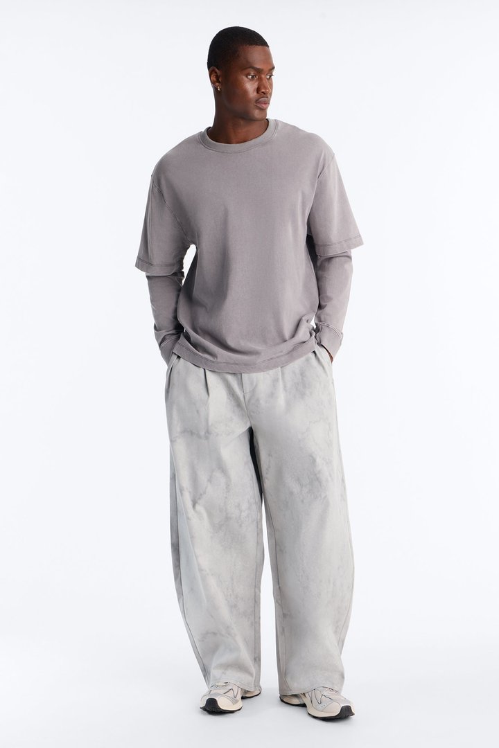 Modern Envoy Baggy Pleated Pant - Grey