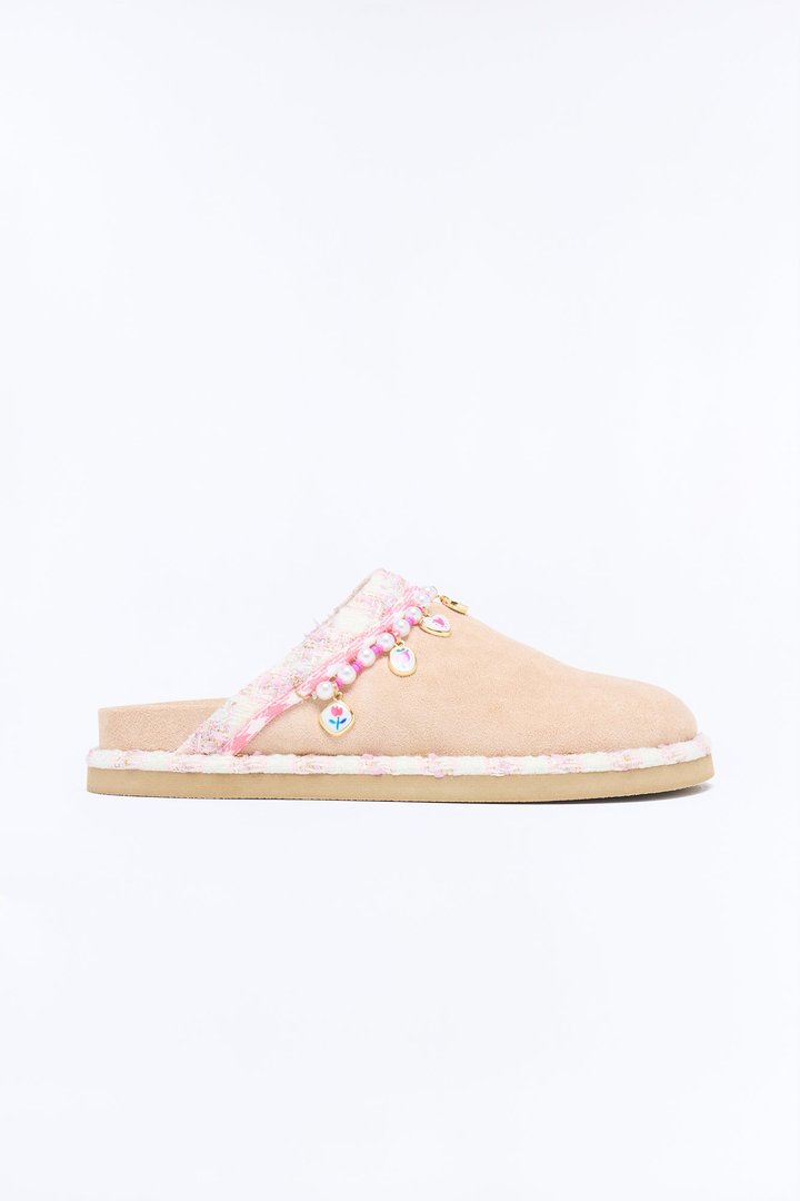 Mini Steve Madden Sleigh Clog Charm Slipper - Taupe