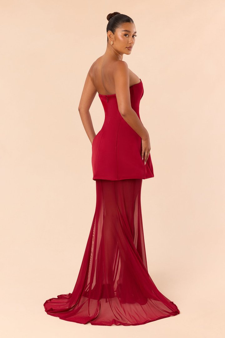 Gilded Muse Maxi Dress - Wine