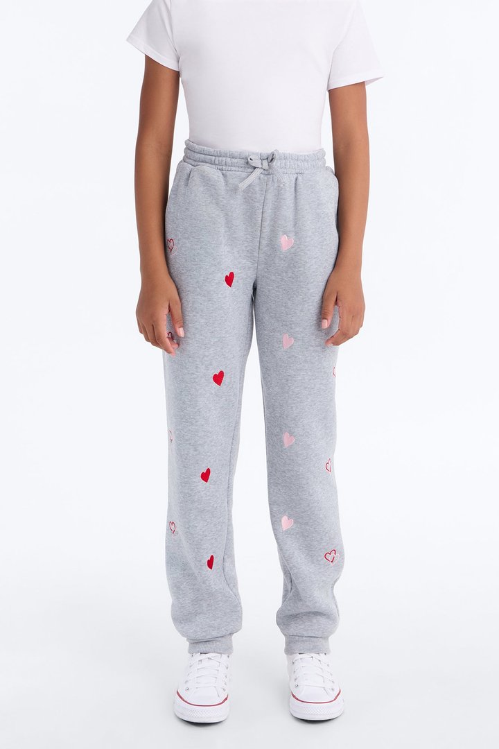 Mini Love Is All Around Us Jogger Pants - Heather Grey