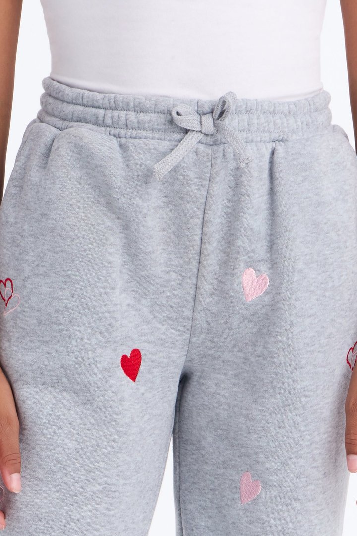 Mini Love Is All Around Us Jogger Pants - Heather Grey