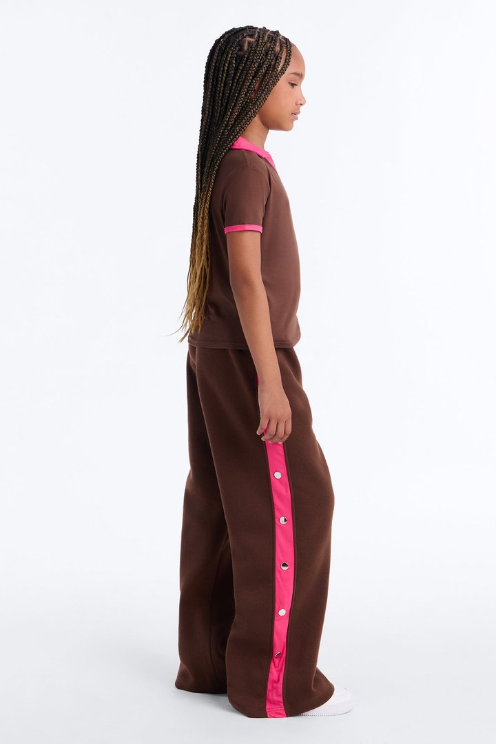 Mini Leanne Wide Leg Pant Set II - Brown/combo