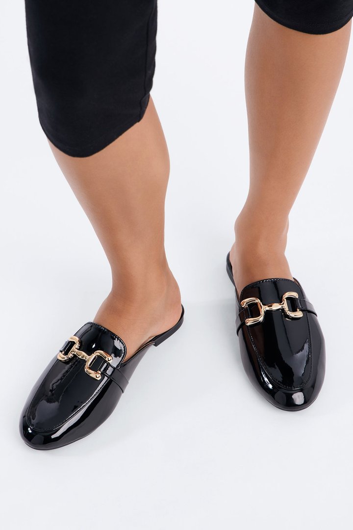 Kaio Hardware Slip On Loafers - Black