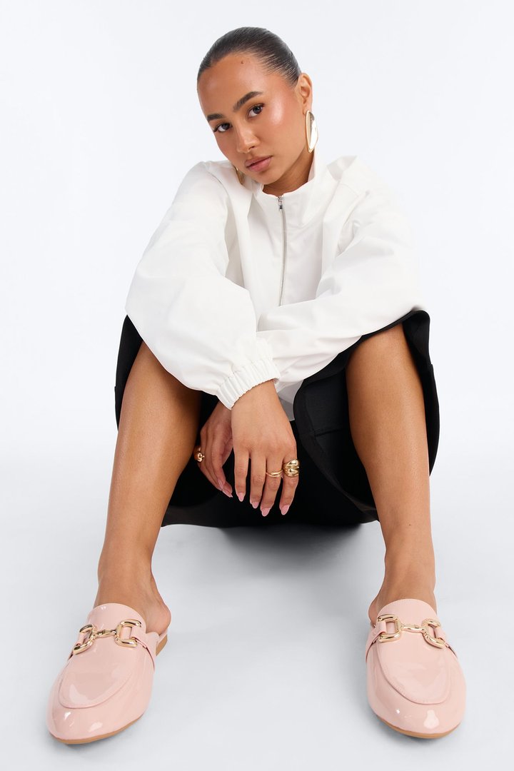 Kaio Hardware Slip On Loafers - Blush