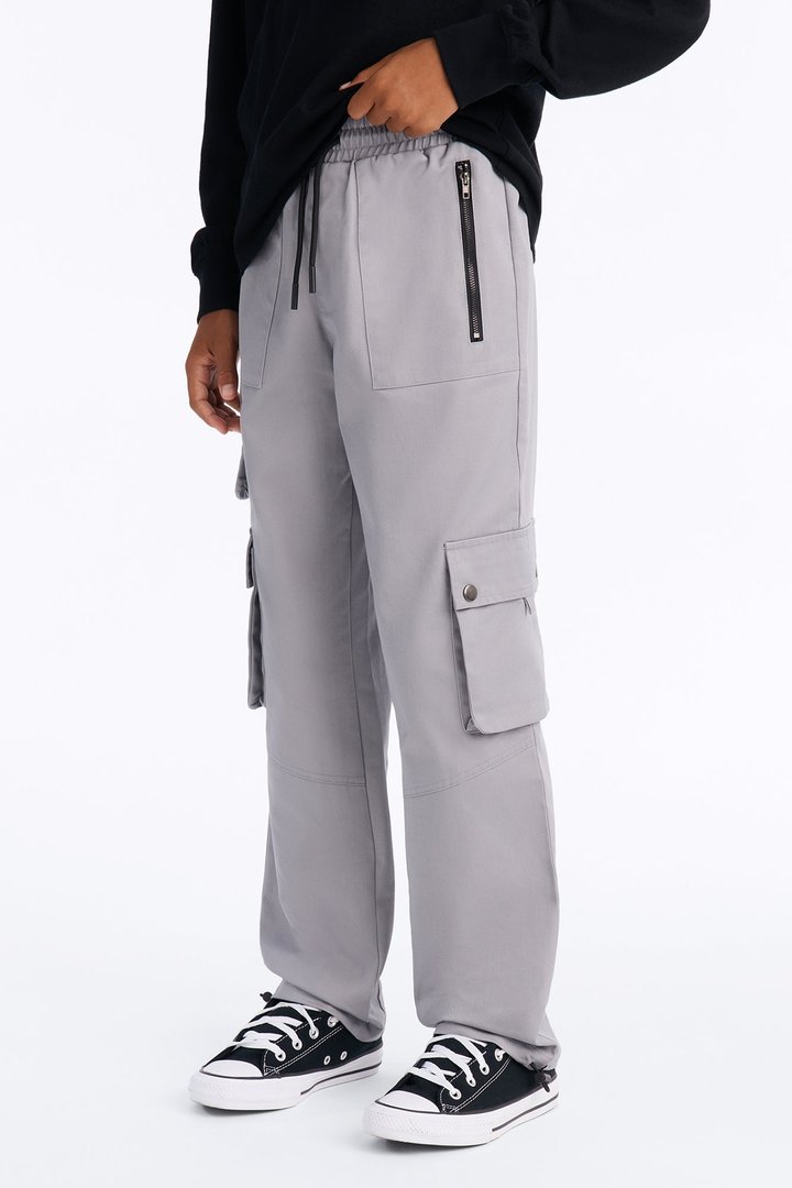 Mini Roaming Twill Cargo Pants - Grey