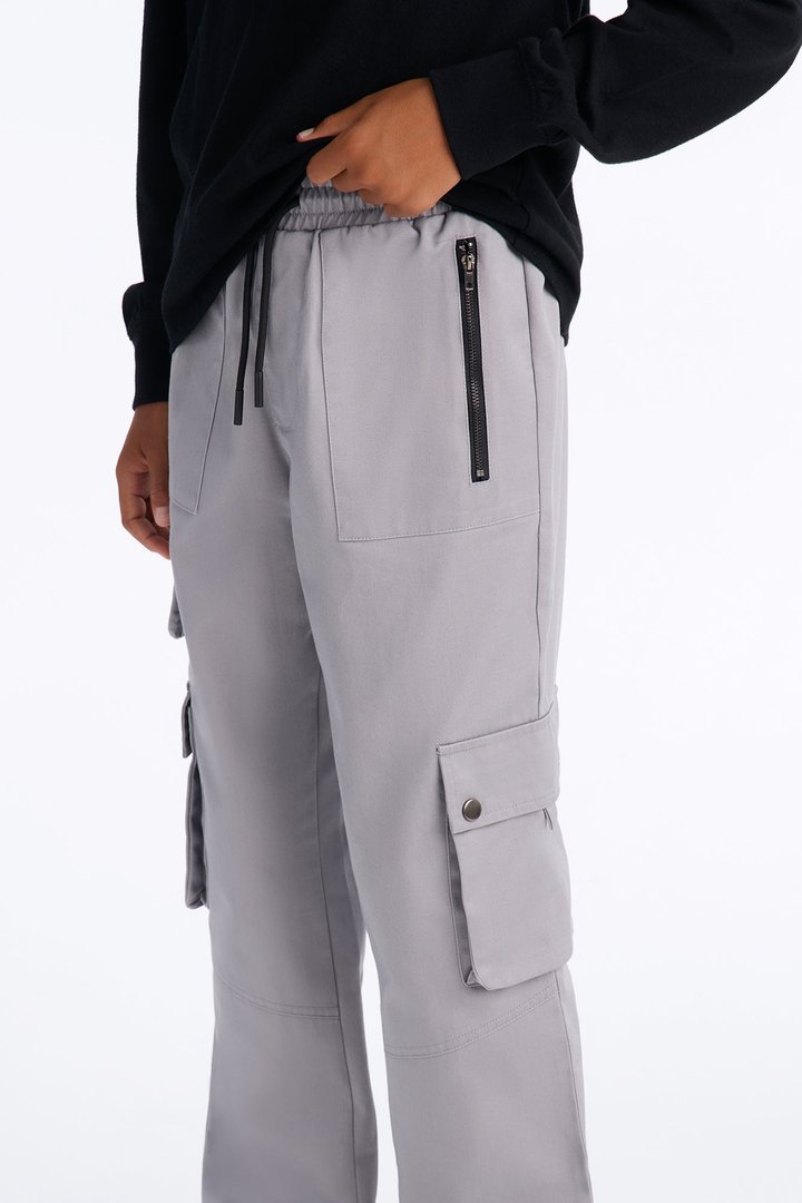 Mini Roaming Twill Cargo Pants - Grey