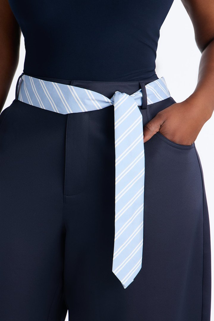 All Tied Up Barrel Leg Trouser - Navy