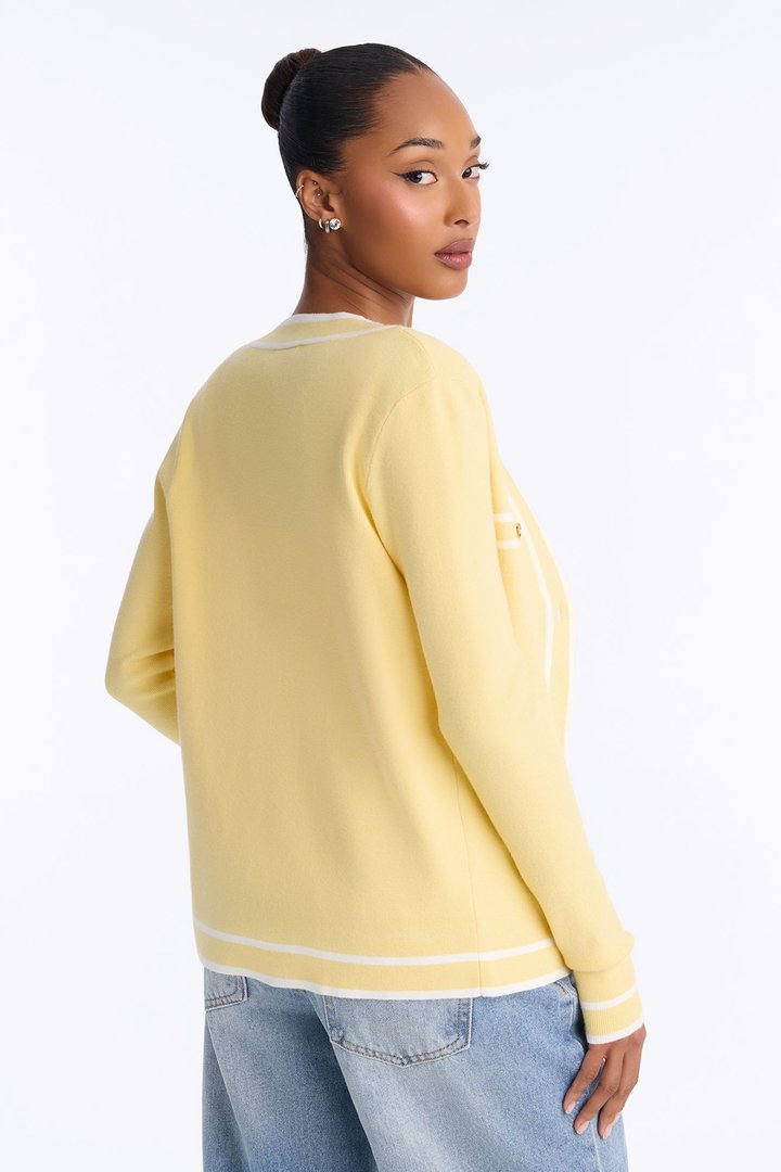 Lunch In Paris 2 Piece Sweater - Yellow/combo