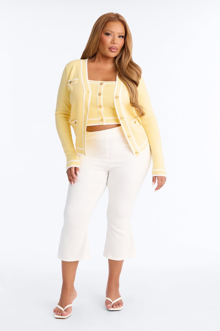 Lunch In Paris 2 Piece Sweater - Yellow/combo