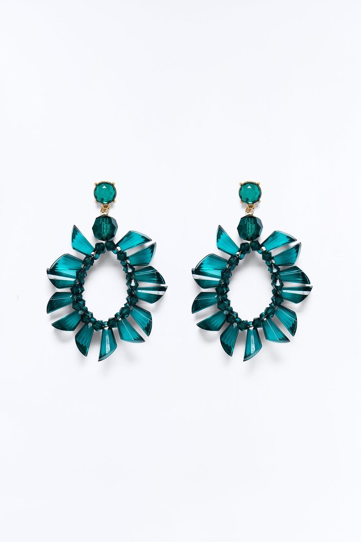 Enjoy The Breeze Drop Earrings - Green