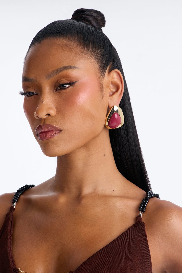 Sahara Sunset Stud Earrings - Gold/combo