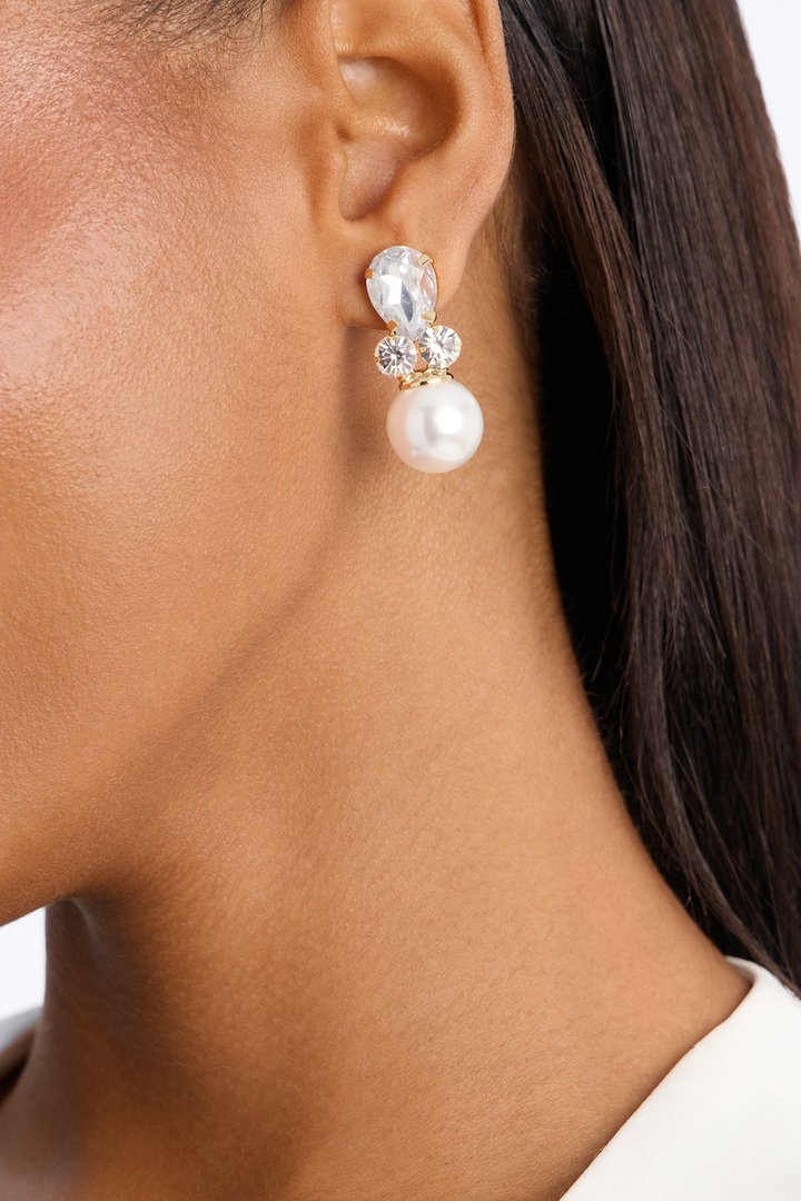 Candella Pearl Earrings - Gold/combo