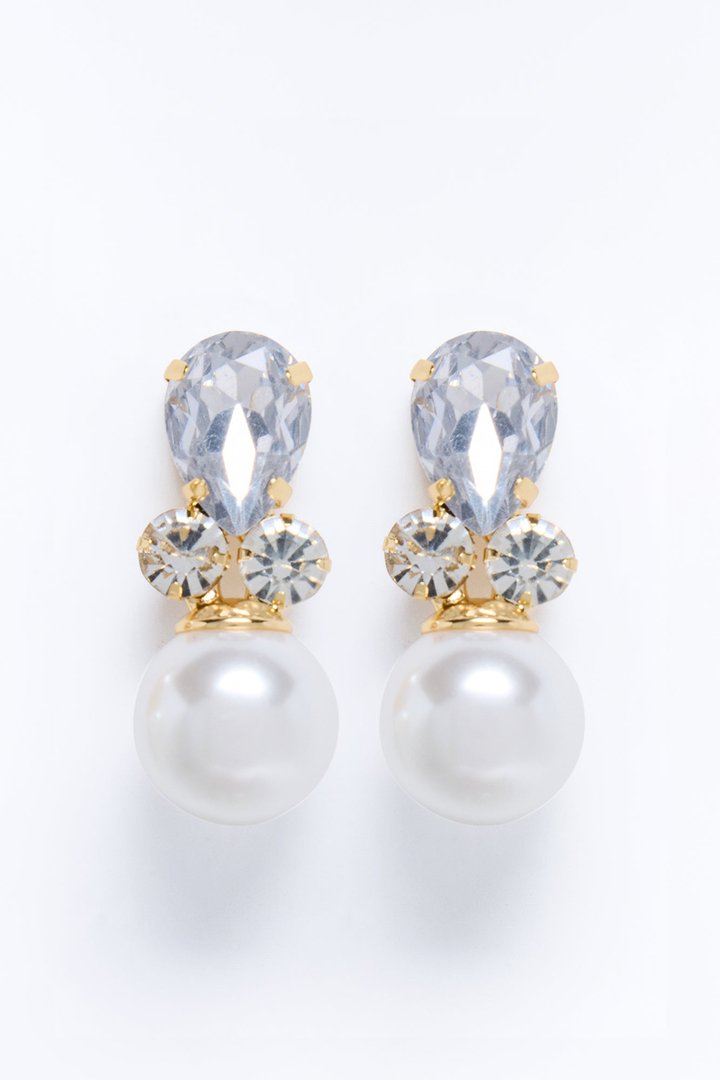 Candella Pearl Earrings - Gold/combo