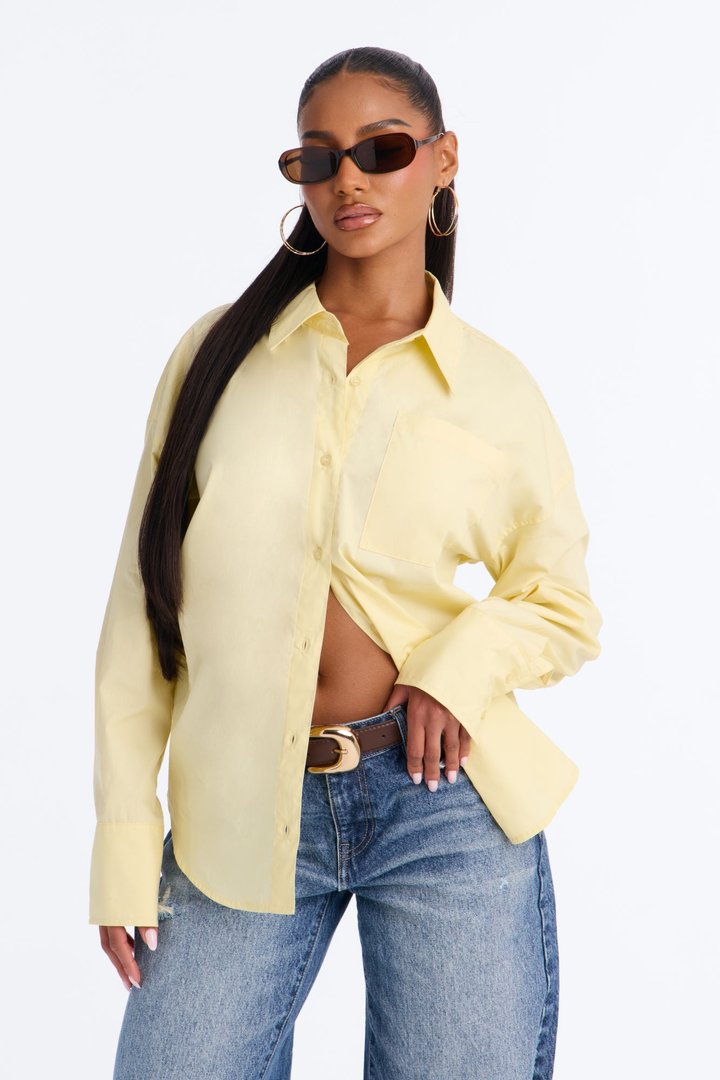 Darcey Poplin Shirt - Butter Yellow