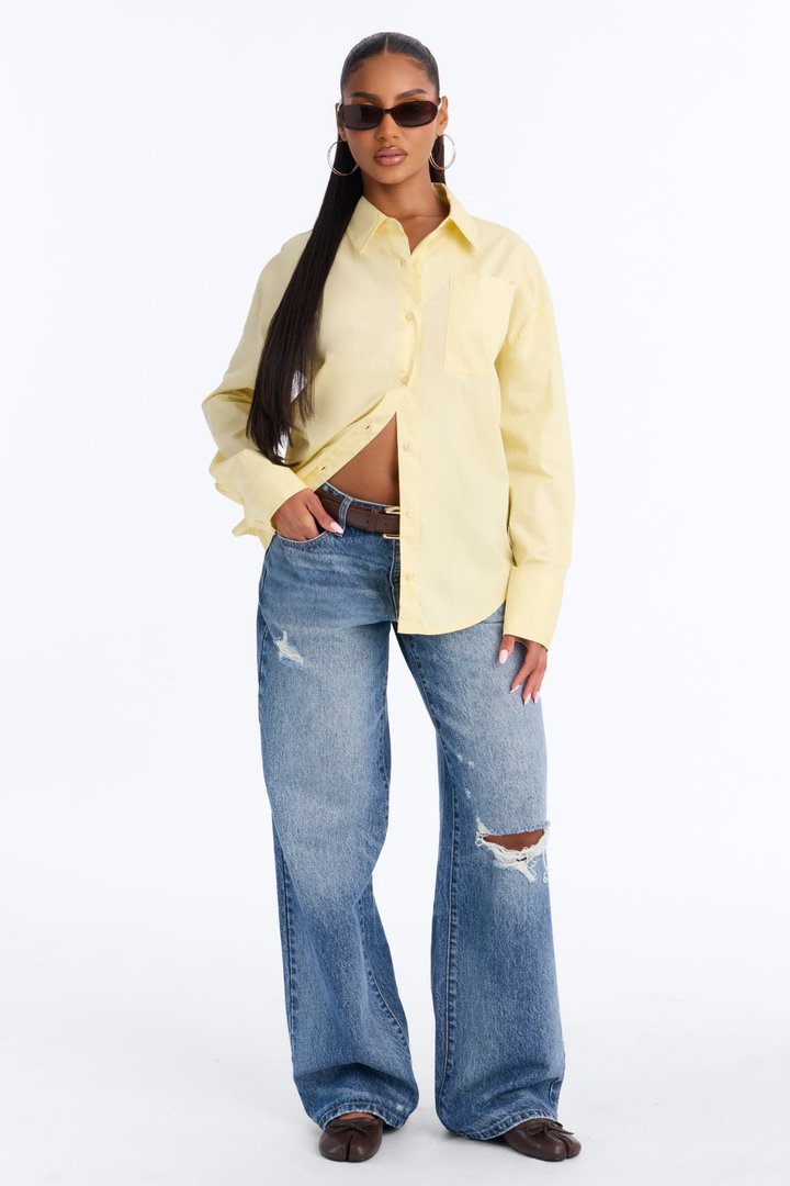 Darcey Poplin Shirt - Butter Yellow