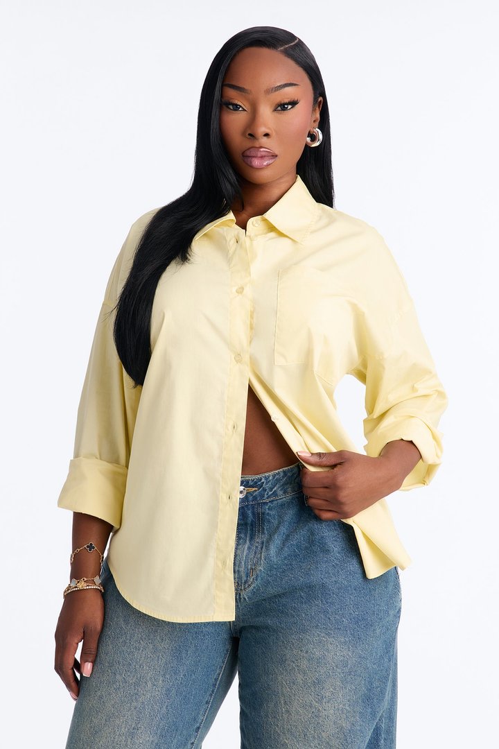 Darcey Poplin Shirt - Butter Yellow