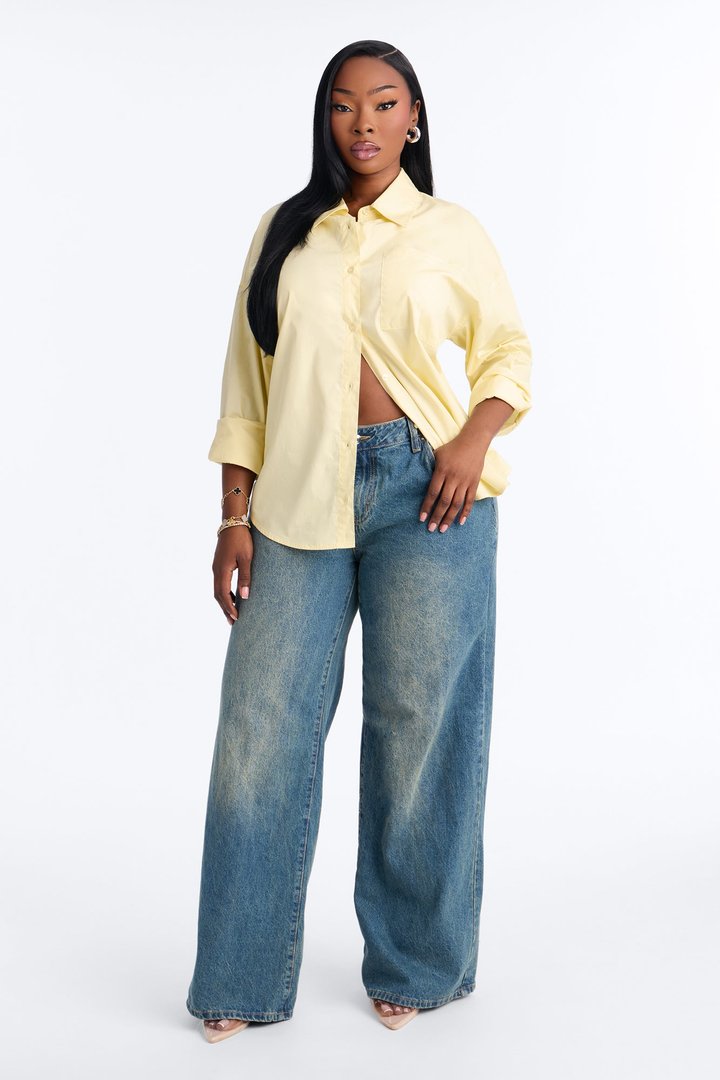 Darcey Poplin Shirt - Butter Yellow