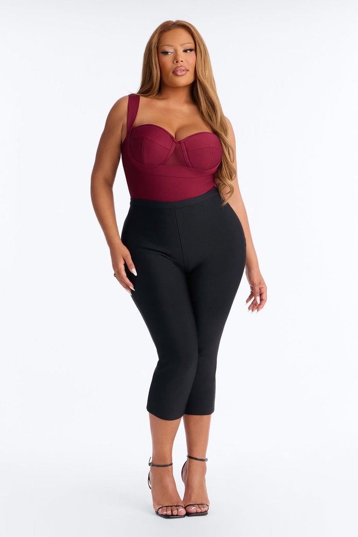 My Revenge Bandage Bodysuit - Burgundy