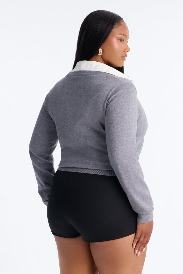 Let's Have A Debate Sweater - Heather Grey