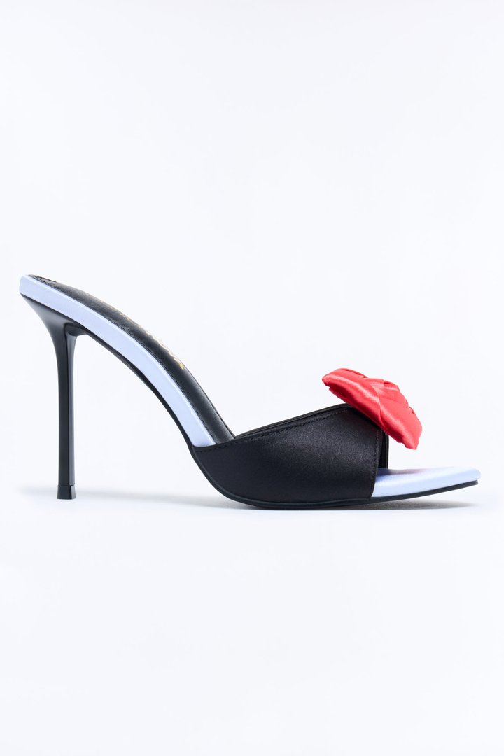 Always Fresh Floral Heeled Sandals - Black