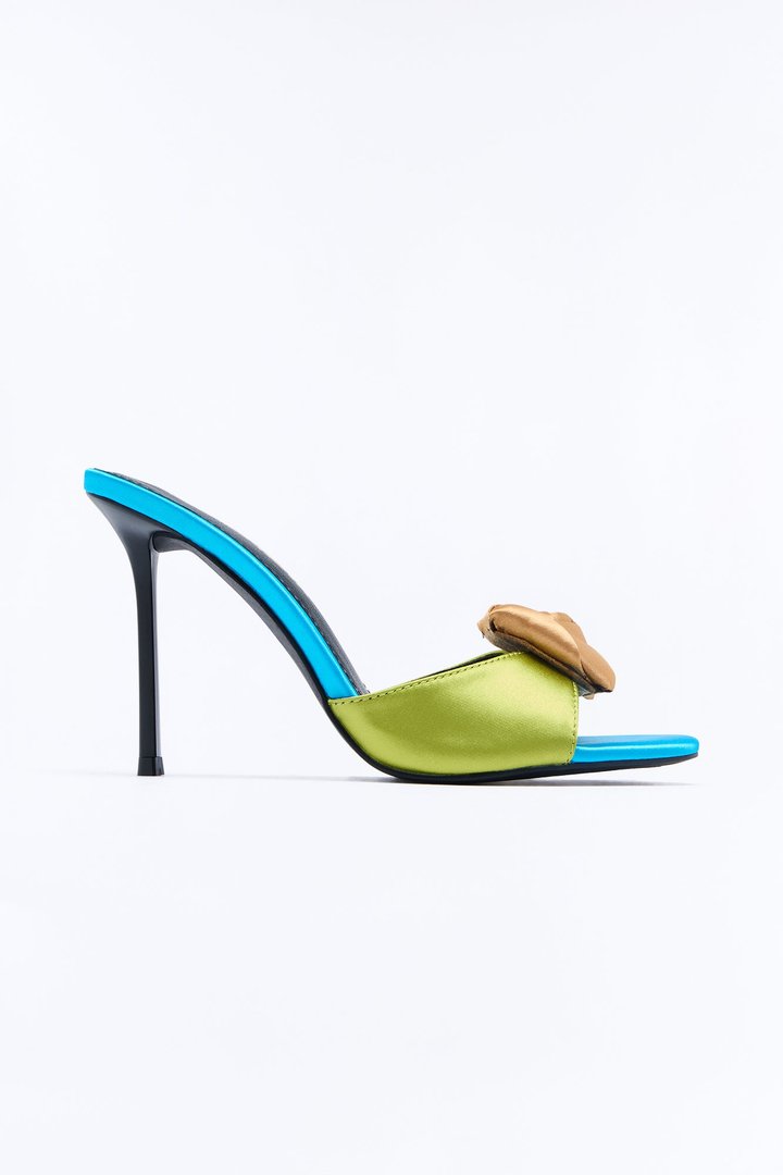Always Fresh Floral Heeled Sandals - Olive
