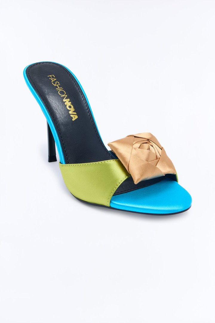 Always Fresh Floral Heeled Sandals - Olive