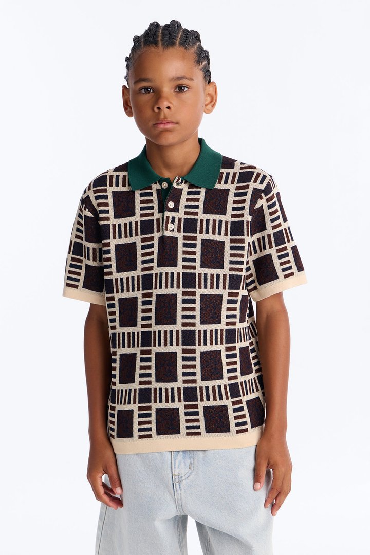Mini Westbury Knit Polo - Brown